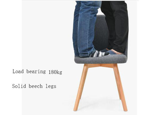 Nordic Simplicity Beech Dining Chairs , Eames Upholstered Shell Chair