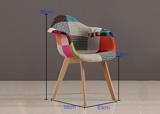 Mid Century Patchwork Dining Chair Leisure Design For Kitchen