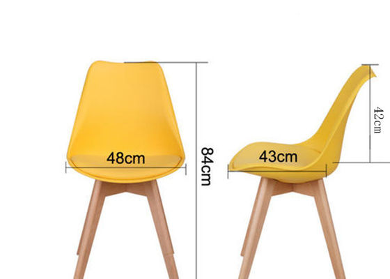 Kursi Plastik Beech Leg Yellow Eames Dengan Kapasitas Beban Tinggi
